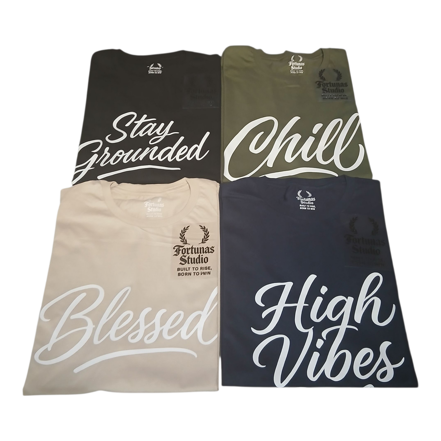 Fortunas-Studio.com – High Vibes Only T-Shirt | Navy Blue
