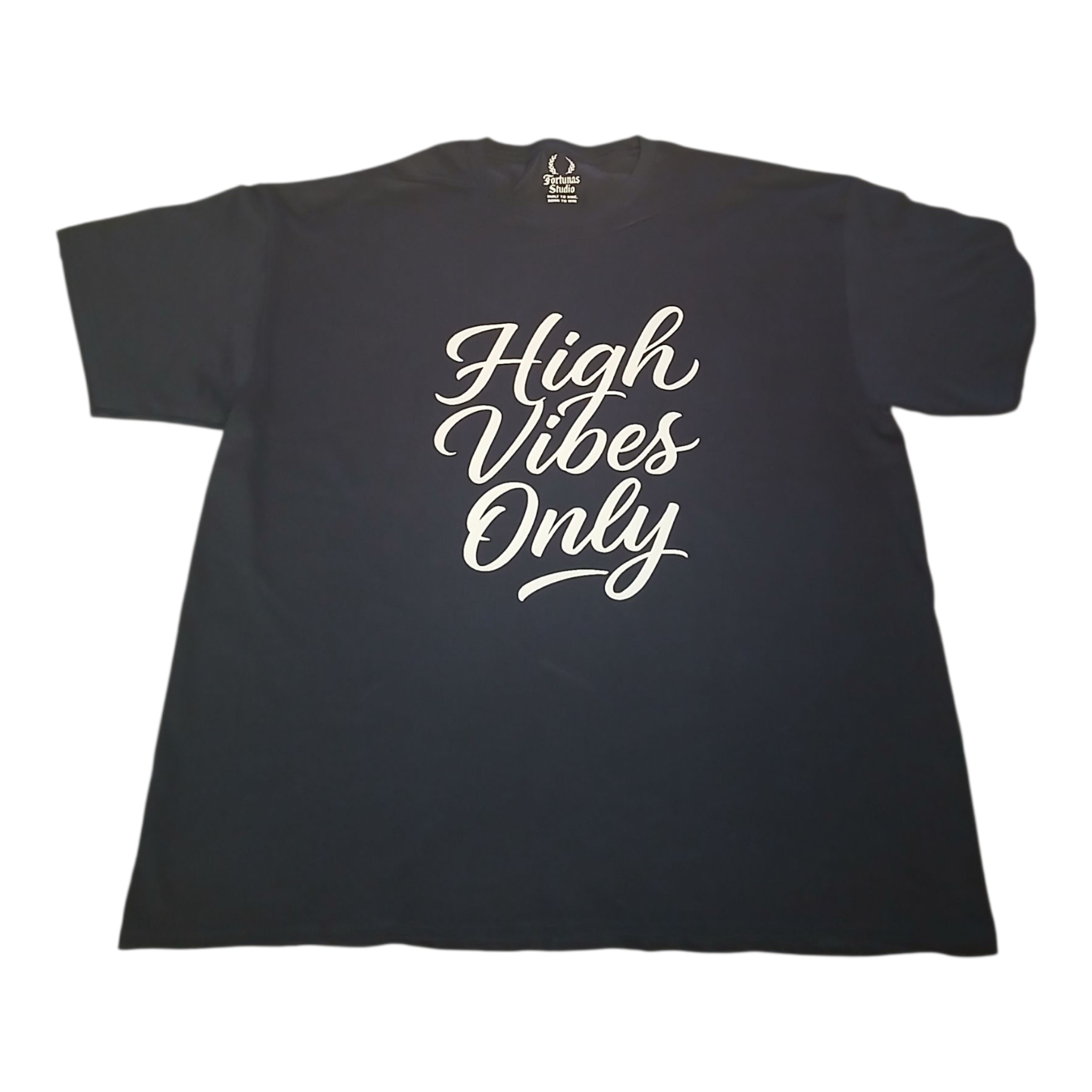 Fortunas-Studio.com – High Vibes Only T-Shirt | Navy Blue